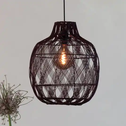 GOOD & MOJO Mendoza lógó világítás, piros, Ø 40 cm, bambusz, E27 Outlet