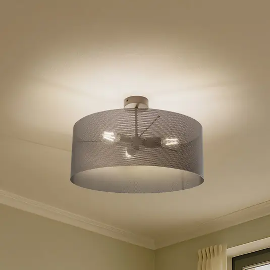 Zofia mennyezeti lámpa, kávébarna, fém, Ø 50 cm, 3 izzós, E27 Legjobb ár