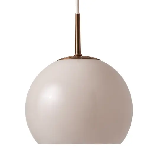 Expressz szállítás FRANDSEN lógó világítás Ball Glass, homokszürke, Ø 25 cm