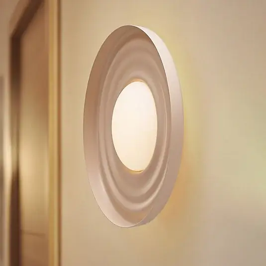Vedd meg online Lindby LED fali világítás Waves, bézs, Ø 43 cm, fém