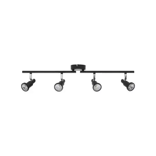 Bestseller OSRAM mennyezeti spotlámpa, fekete, 4 izzós, fém GU10-LED 927 dimmelhető