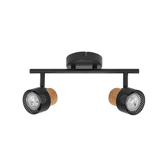 Biztonságos fizetés OSRAM mennyezeti spotlámpa CORK, fekete, 2 spot GU10-LED 927 dimmelhető