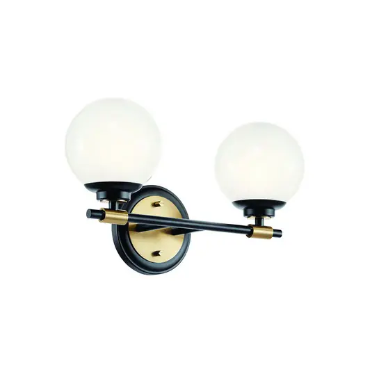 Fali világítás Benno 2 fekete-bronz, fehér IP44 acél üveg G9 Outlet