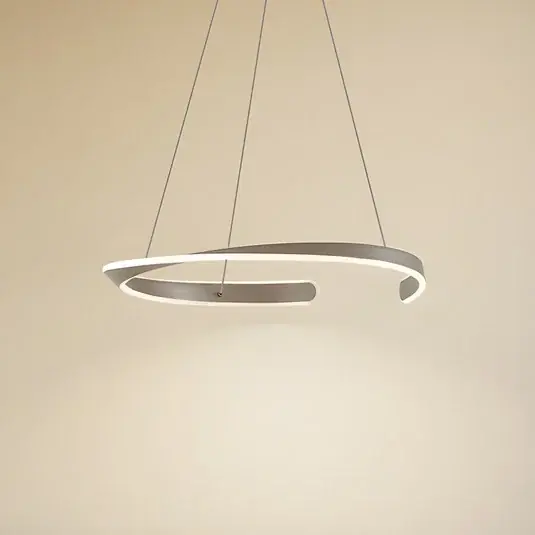 Nézd meg most Lucande LED lógó világítás Eloura, ezüst, Ø58cm, fém, CCT