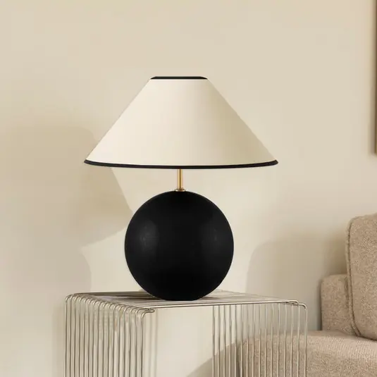 Globen Lighting IRIS asztali világítás, bézs/fekete, magasság 39 cm Különleges ajánlat