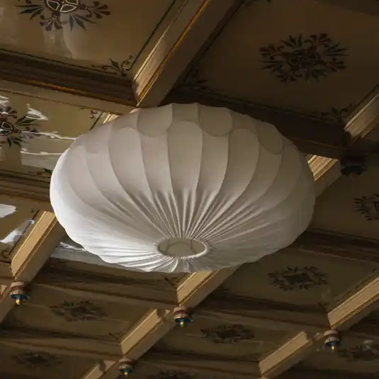Globen Lighting BLADVERK mennyezeti lámpa, fehér, Ø 70 cm, textil Árcsökkenés