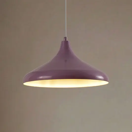 Claus lógó világítás, lila/fehér, Ø 35 cm, fém Biztonságos fizetés