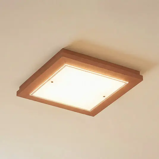 Tally mennyezeti világítás, szélesség 32 cm, terrakotta, fa, E27 Legnépszerűbb