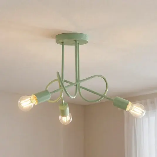 Oxford mennyezeti világítás, zöld, fém, 3 izzós, E27 Outlet