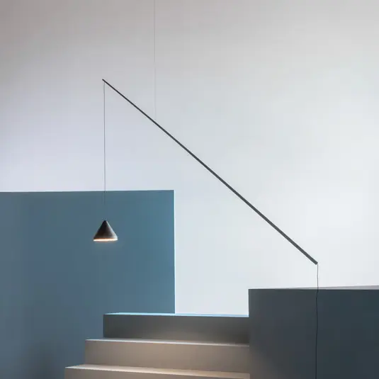 Árcsökkenés Vibia LED lógó lámpa NORTH, fekete, fém, 927, decentralizált