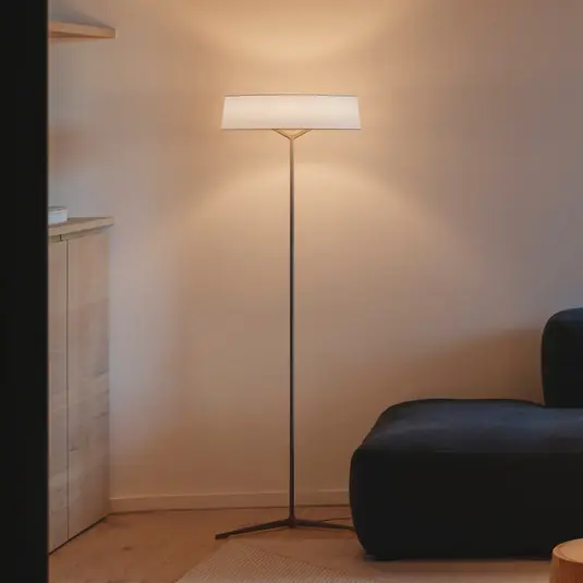 Vibia LED álló világítás DAMA, bézs, magasság 140 cm Papír/fém Szezonális akció