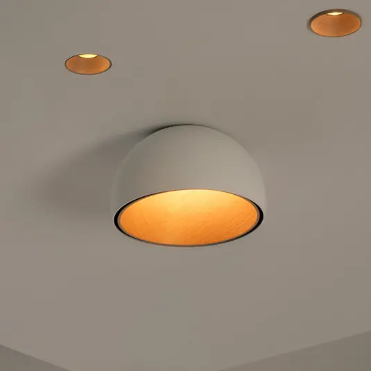 Szuper akció Vibia LED mennyezeti világítás DUO, fehér, magasság 19 cm, tölgyfa