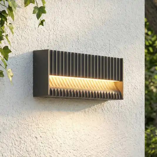 Lucande LED kültéri fali világítás Tavion, 25 cm, antracit, IP65 Prémium