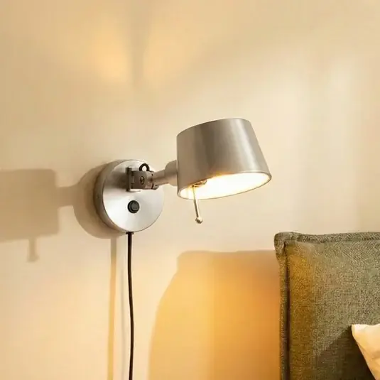 Szuper ajánlat Lucande Silka fali világítás, 14 cm, nikkel, rugalmas, dugasz