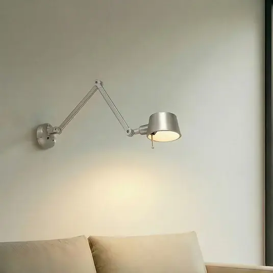 Biztonságos fizetés Lucande Silka fali világítás, 91 cm, nikkel, állítható, E27