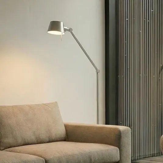 Akciós ár Lucande Silka álló világítás, 173 cm, nikkel szatén, állítható