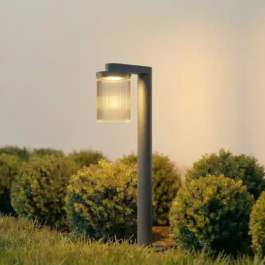 Lucande LED ösvény világítás Beelia, antracit, 60 cm, barázdált Expressz kézbesítés