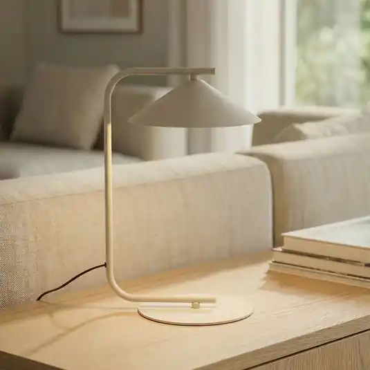 Lumen asztali világítás, krém, fém, magasság 42 cm Árcsökkenés