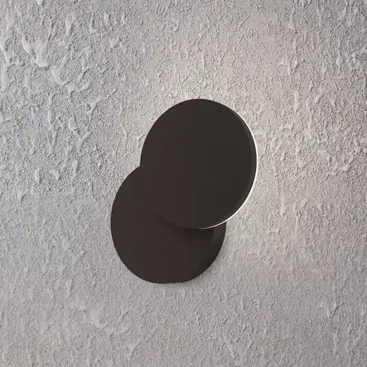 Pedersano LED kültéri falilámpa, fekete, Ø 14 cm, fém Gyors kiszállítás