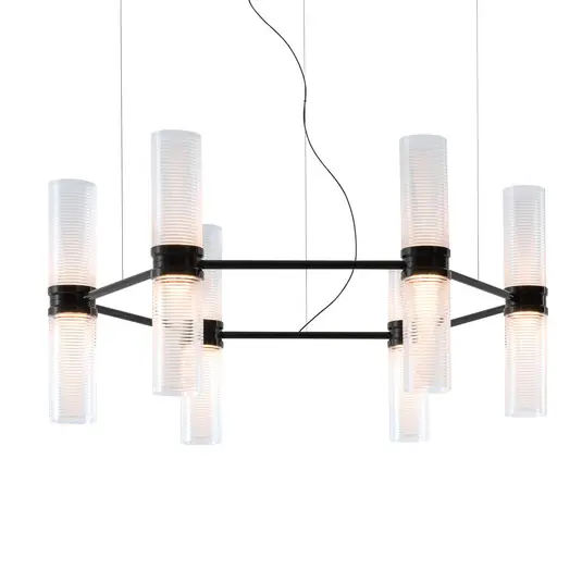 Artemide LED lógó lámpa Zephyr Exagonal fekete Ø 77 cm, App Akció