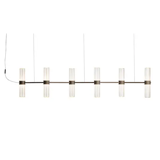 Expressz szállítás Artemide LED lógó lámpa Zephyr Linear, bronz, 160 cm, App