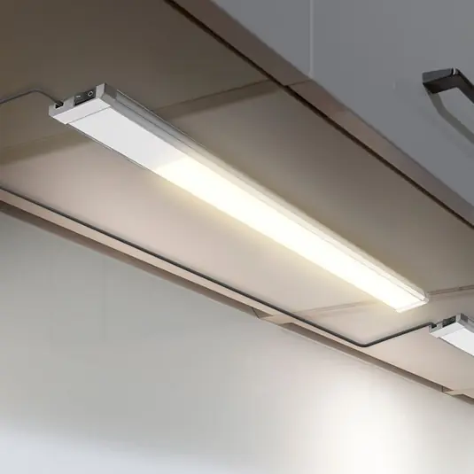 Azonnali szállítás LED szekrényvilágítás alatt Kniff ezüst, hosszúság 57,5 cm, 3000 K