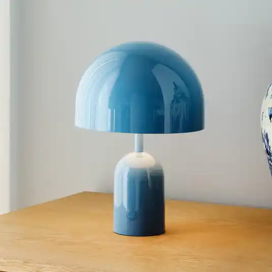 Exkluzív ajánlat Tom Dixon BELL PORTABLE újratölthető asztali világítás, világoskék, 28 cm, IP44