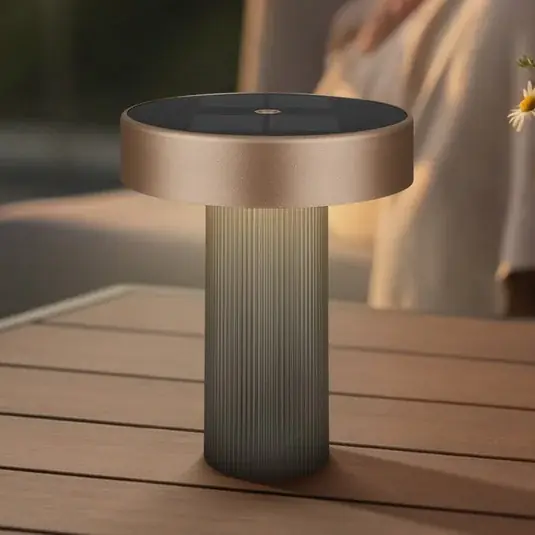 LED tölthető asztali világítás Poga, antracit/bronz, IP44 Újdonság