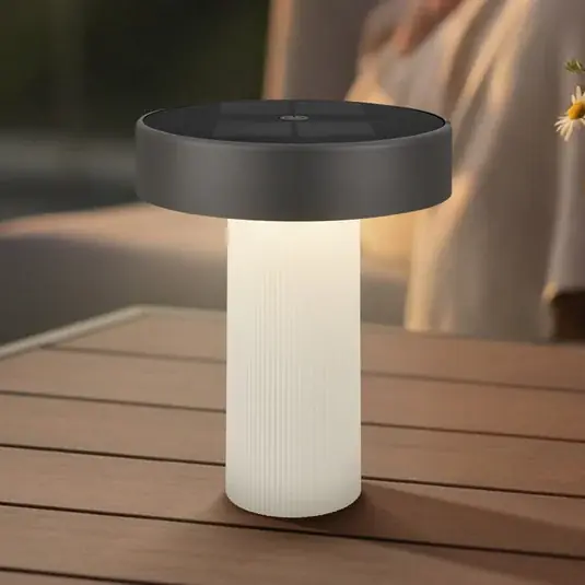 LED tölthető asztali világítás Poga, antik fehér/antracit, IP44 Utolsó esély