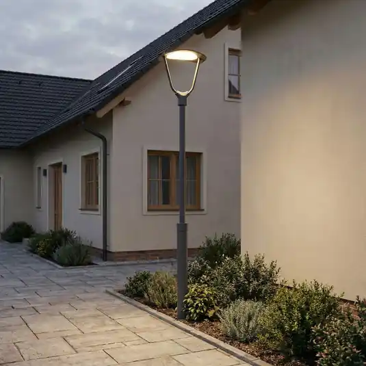Népszerű Lucande LED kültéri világítás Tarasu, szürke, 250 cm, alumínium, IP65