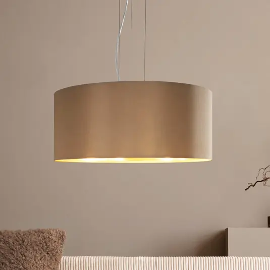 Kiárusítás Maserlo függő lámpa, kerek, taupe-arany
