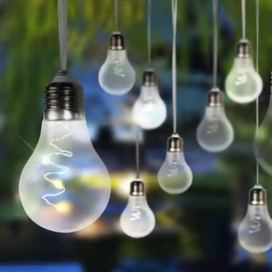 33708-10 LED napelemes fényfüzér, ezüst fémes Gyors szállítás