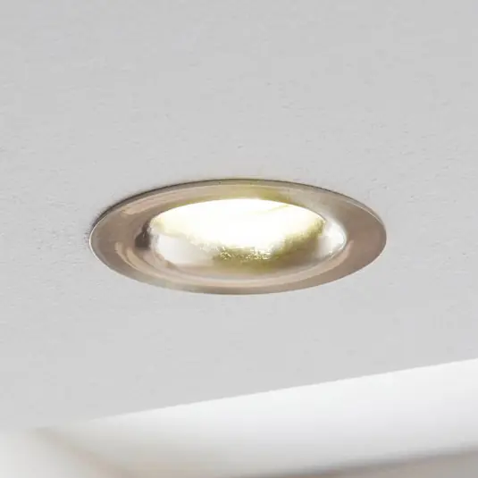 Árengedmény Saliceto LED beép. spot, kerek merev 2700K nikkel