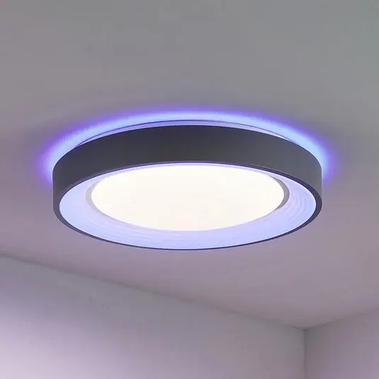 Lindby LED mennyezeti lámpa Lindum, RGB, CCT, távirányítóval, dimmelhető Gyors szállítás