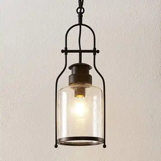 Lindby Rozalie függőlámpa, fekete, fém, lámpa, 21cm Akciós ár