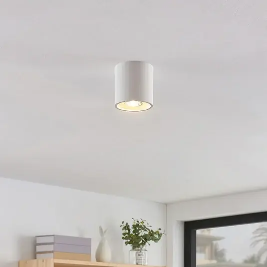 Lindby Parvin alumínium downlight, kerek, fehér Alacsony ár