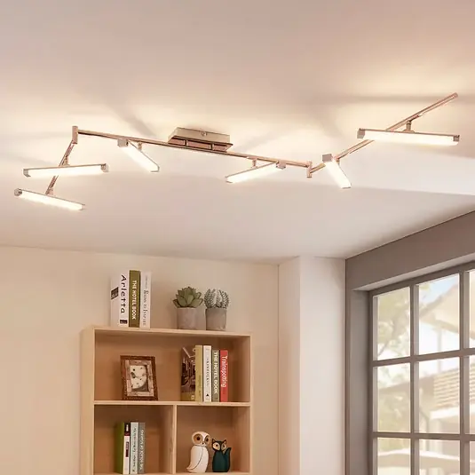 Lindby LED mennyezeti lámpa Pilou, 6 lámpás, dimmelhető, krómozott Gyors kiszállítás