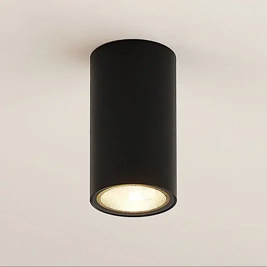 Arcchio downlight Olivir, fekete, fém, Ø 6cm, GU10, IP44 Biztonságos fizetés