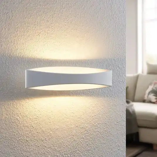 Arcchio LED fali lámpa Jelle, 44 cm, fehér, fém, fel/le, fel/le, le Prémium