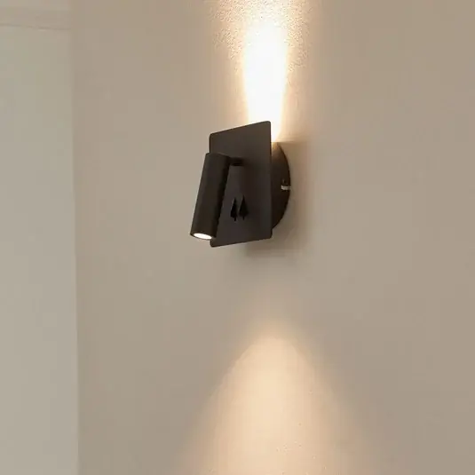 Lucande LED fali lámpa Magya, fekete 2-fényű, szögletes, szögletes Akciós ár