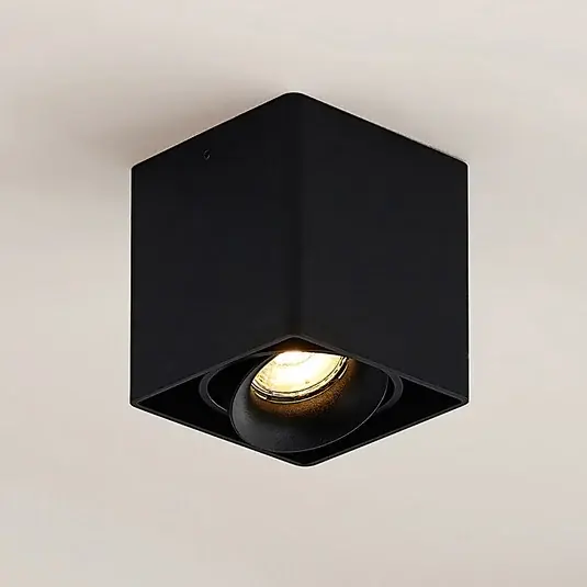 Bestseller Arcchio Kubika downlight, 9 cm, fekete, 1 lámpa, fém, 1 fényszóró