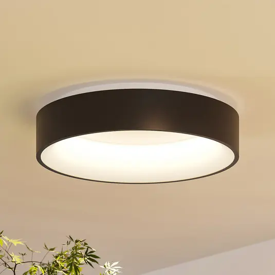 Arcchio LED mennyezeti lámpa Aleksi, Ø 45cm, fekete, fém, CCT Ajánlat