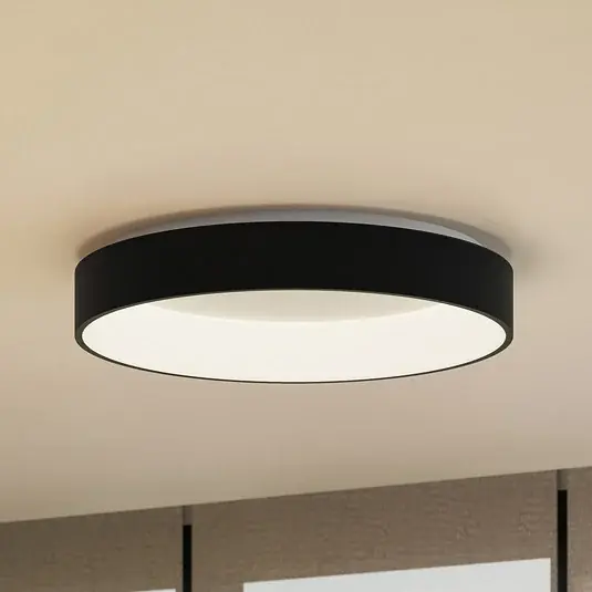 Vedd meg most Arcchio LED-es mennyezeti lámpa Aleksi, Ø 60cm, fekete, fém, CCT