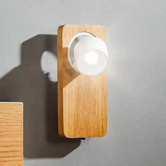 Olcsó LED fali lámpa Beebo W, tölgy