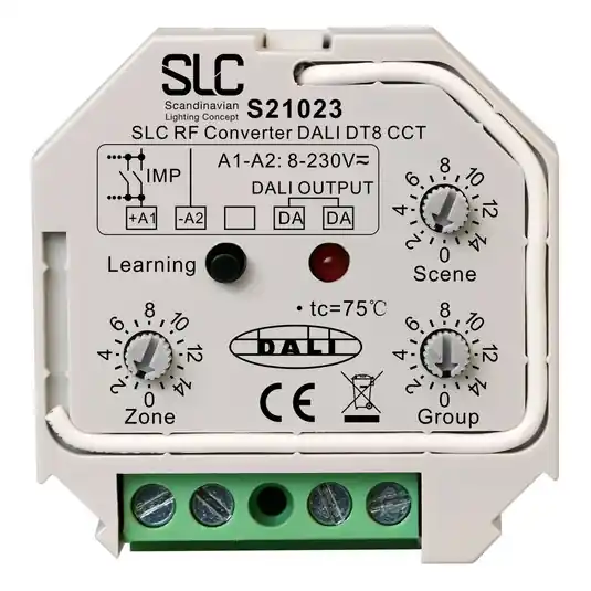 Újdonság SLC RF - DALI jelátalakító, hangolható fehér színű