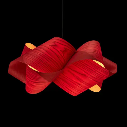 Expressz kézbesítés LZF Swirl függő, kábel fekete Ø 54 cm piros