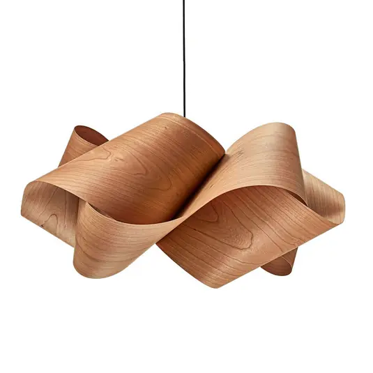 Expressz kézbesítés LZF Swirl medál, kábel fekete Ø 54cm cseresznyefa