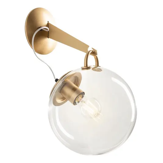 Artemide Miconos üveg fali lámpa sárgaréz Utolsó esély