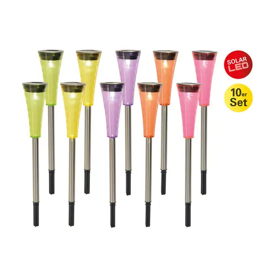 Szuper akció 4180702 LED nape. deco lámpa színes földbe sz. 10