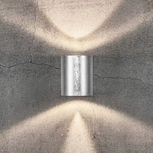 Biztonságos vásárlás LED kültéri fali világítás Canto 2, 10 cm, galvanizált